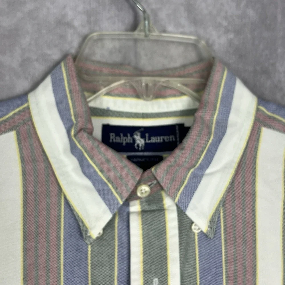 Ralph Lauren Black Label Yarmouth Shirt Men's Large Striped Button Down 16.5/34‎